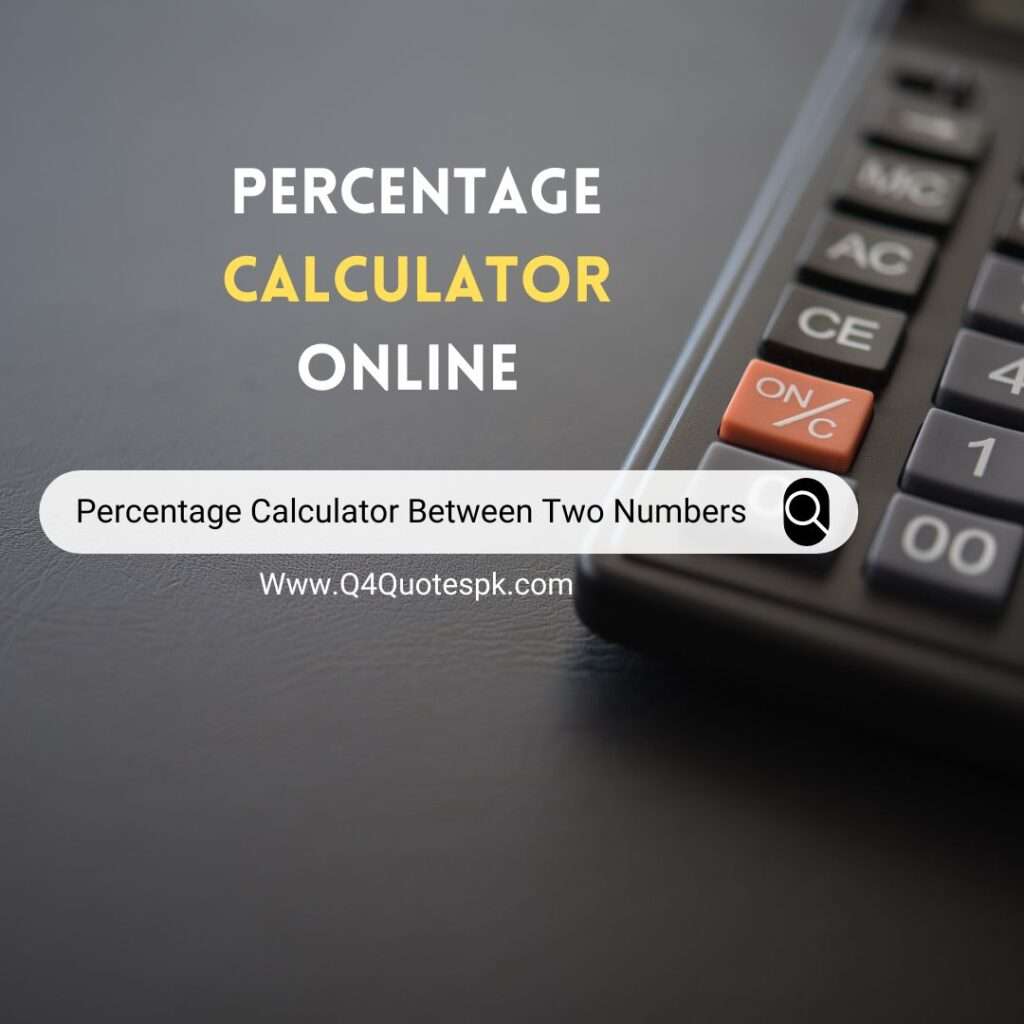 Percentage Calculator Between Two Numbers