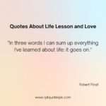 Quotes About Life Lesson and Love 2