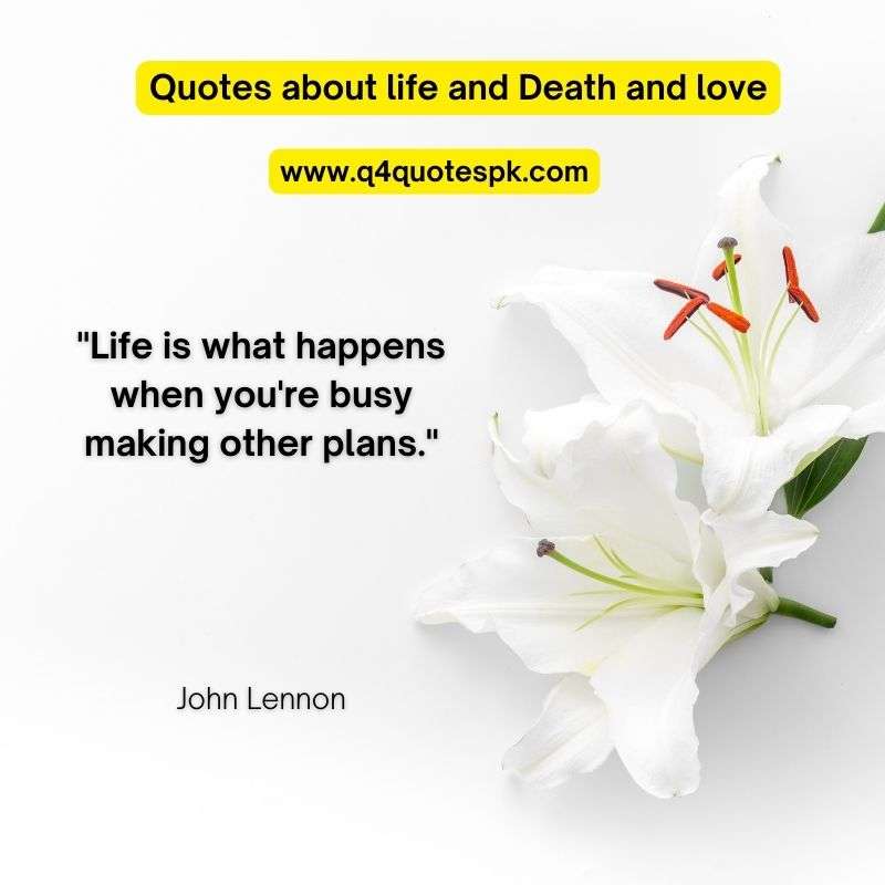 Quotes about life and Death and love