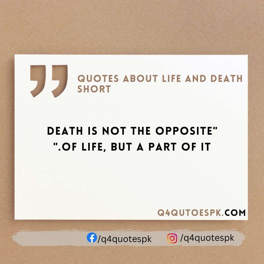 Quotes About Life and Death Short